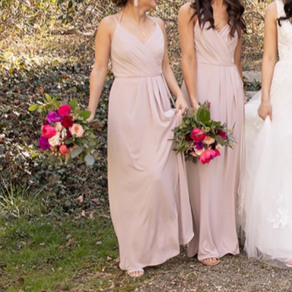 Georgette Bridesmaid Wrap Dress 